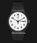 Swatch GB743 Once Again Classy White Dial Black Plastic Strap-0