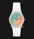 Swatch GE720 Ultrasoleil Ladies Dual Color Dial White Rubber Strap-0