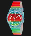 Swatch Originals GS124 Color The Sky Rainbow Dial Multicolour Rubber Strap-0