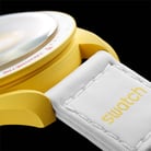 Swatch X Omega Bioceramic Moonswatch SO33J100 Speedmaster Yellow Dial White Velcro Strap-4