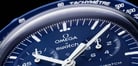 Swatch X Omega Bioceramic Moonswatch SO33N100 Mission To Neptune Speedmaster Blue Dial Velcro Strap-2