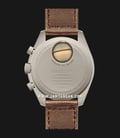 Swatch X Omega Bioceramic Moonswatch SO33T100 Speedmaster Beige Dial Brown Velcro Strap-1