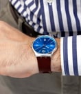 Swatch Skin SS07S101 Wind Men Blue Dial Brown Leather Strap-3