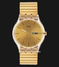 Swatch Originals SUOK702A Dazzling Light Gold Dial Gold Stainless Steel Strap-0