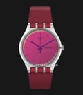 Swatch SUOK717 Polared Men Purple Dial Red Maroon Rubber Strap-0