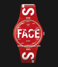 Swatch Originals SUOR115 Swatchid Red Dial Dual Tone Rubber Strap-0