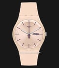 Swatch New Gent Coloured SUOT700 Rose Rebel Pink Dial Soft Pink Silicone Strap-0
