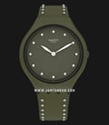 Swatch Skinspikes SVOG101 Green Olive Dial Dark Green Silicone Strap-0