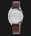 SWISS NAVY 6805LSSWH Woman White Dial Brown Leather Strap-0