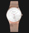 SWISS NAVY 6816MRGWH Tranquility Men Silver Dial Rose Gold Case Rose Gold Stainless Steel Strap-0