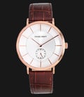 SWISS NAVY 6822MRGWHBN Man White Dial Brown Leather Strap-0