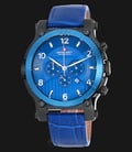 SWISS NAVY 8309ABBLBL Man Chronograph Blue Pattern Dial Blue Leather Strap-0