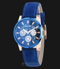 SWISS NAVY 8310LRGBL Ladies Blue Dial Rose Gold Case Blue Leather Strap-0