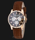 SWISS NAVY 8310LRGBN Ladies Brown Dial Rose Gold Case Brown Leather Strap-0
