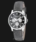 SWISS NAVY 8310LSSGY Ladies Black Dial Grey Leather Strap-0