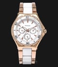 SWISS NAVY 8322LTGRGWH Ladies White Dial Dual Tone Stainless Steel-0