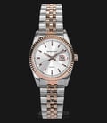 SWISS NAVY 8325LTGRGWH Ladies Silver Dial Dual Tone Stainless Steel Strap-0