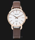 SWISS NAVY 8334LRGWHBN Ladies White Dial Rose Gold Case Brown Leather Strap-0