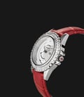SWISS NAVY 8561LSSRD Ladies White Dial Stainless Steel Case Red Leather Strap-1