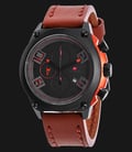 SWISS NAVY 8930MABOR-BR Man Black Dial Red Leather Strap-0