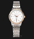 SWISS NAVY Classic 8942LTGRGWH Ladies White Pattern Dial Dual Tone Stainless Steel-0