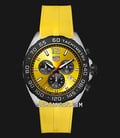 TAG Heuer Formula 1 CAZ101AM.FT8054 Chronograph Yellow Dial Yellow Rubber Strap-0