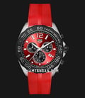 TAG Heuer Formula 1 CAZ101AN.FT8055 Chronograph Black Red Dial Red Rubber Strap-0