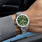 TAG Heuer Carrera CBN2A10.BA0643 Automatic Chronograph Green Dial Steel Strap-4