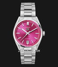 TAG Heuer Carrera WBN2313.BA0001 Automatic Pink Dial Fine Brushed Steel Strap-0