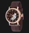 Thomas Earnshaw ES-8082-04 Beaufort Open Heart Dial Brown Leather Strap-0