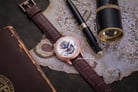 Thomas Earnshaw ES-8085-04 Longitude Automatic Open Heart Dial Brown Leather Strap-1