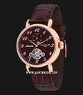 Thomas Earnshaw ES-8088-05 Grand Legacy Automatic Open Heart Dial Brown Leather Strap-0