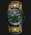 Timberland TBL.14337JSB/19A Green Dial Brown Leather Strap-0