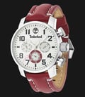 Timberland TBL.14439JS/13 White Dial Red Leather Strap-0