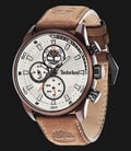 Timberland TBL.14441JLBN/07 Beige Dial Brown Leather Strap-0
