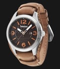 Timberland TBL.14476JS/12 Black Dial Brown Leather Strap-0