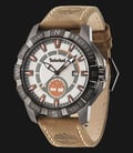 Timberland TBL.14491JSU/61 Grey Silver Dial Brown Leather Strap-0
