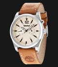 Timberland TBL.14642JS/07 Beige Dial Brown Leather Strap-0