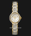 Timex C3C353 Carriage Ladies White Dial Dual Tone Stainless Steel Strap-0