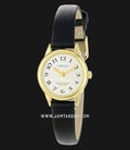 Timex C3C602 Carriage Ladies Silver Dial Black Leather Strap-0