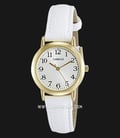 Timex C3C747 Carriage Ladies Silver Dial White Leather Strap-0
