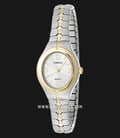 Timex C6A241 Carriage Ladies Silver Dial Dual Tone Stainless Steel Strap-0