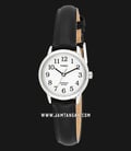 Timex Easy Reader T20441 Indiglo White Dial Black Leather Strap-0