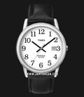 Timex Easy Reader T2H281 Indiglo White Dial Black Leather Strap-0
