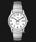 Timex Easy Reader T2H451 Indiglo White Dial Stainless Steel Strap-0