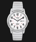 Timex Easy Reader T2N091 Indiglo White Dial Stainless Steel Strap-0