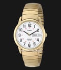 Timex Easy Reader T2N092 Indiglo White Dial Gold Stainless Steel Strap-0