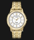 Timex TW2P62000 Bank Street Silver Dial Gold Stainless Steel Strap-0