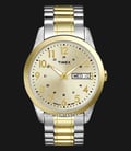 Timex South Street TW2P67400 Indiglo Gold Dial Dual Tone Stainless Steel Strap-0