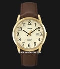 Timex Easy Reader TW2P75800 Indiglo White Dial Brown Leather Strap-0